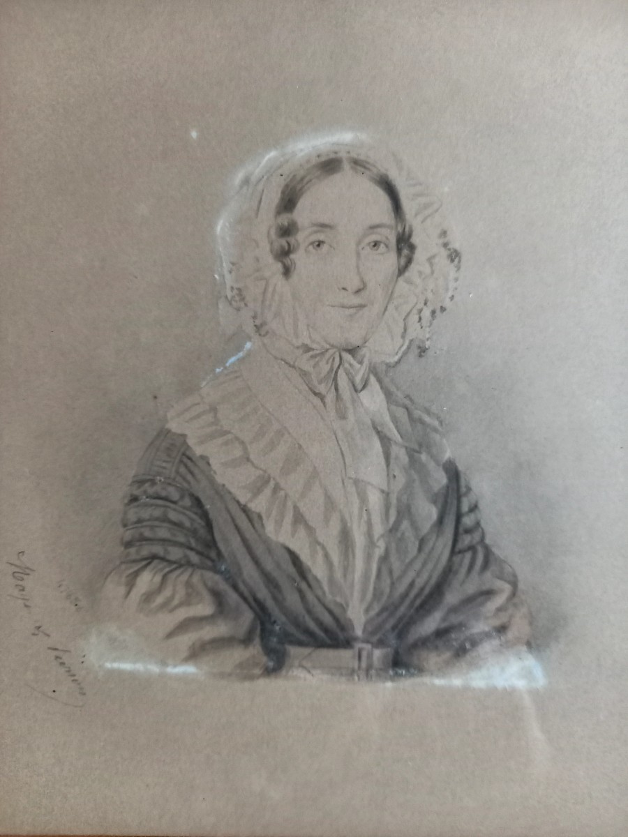 Pair Of Watercolor Portraits Circa 1840-photo-4