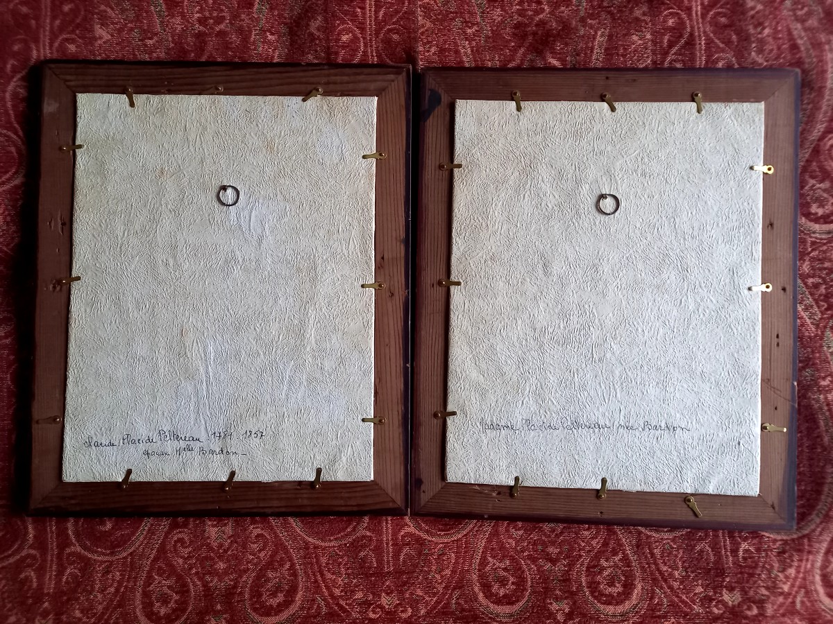 Pair Of Watercolor Portraits Circa 1840-photo-5