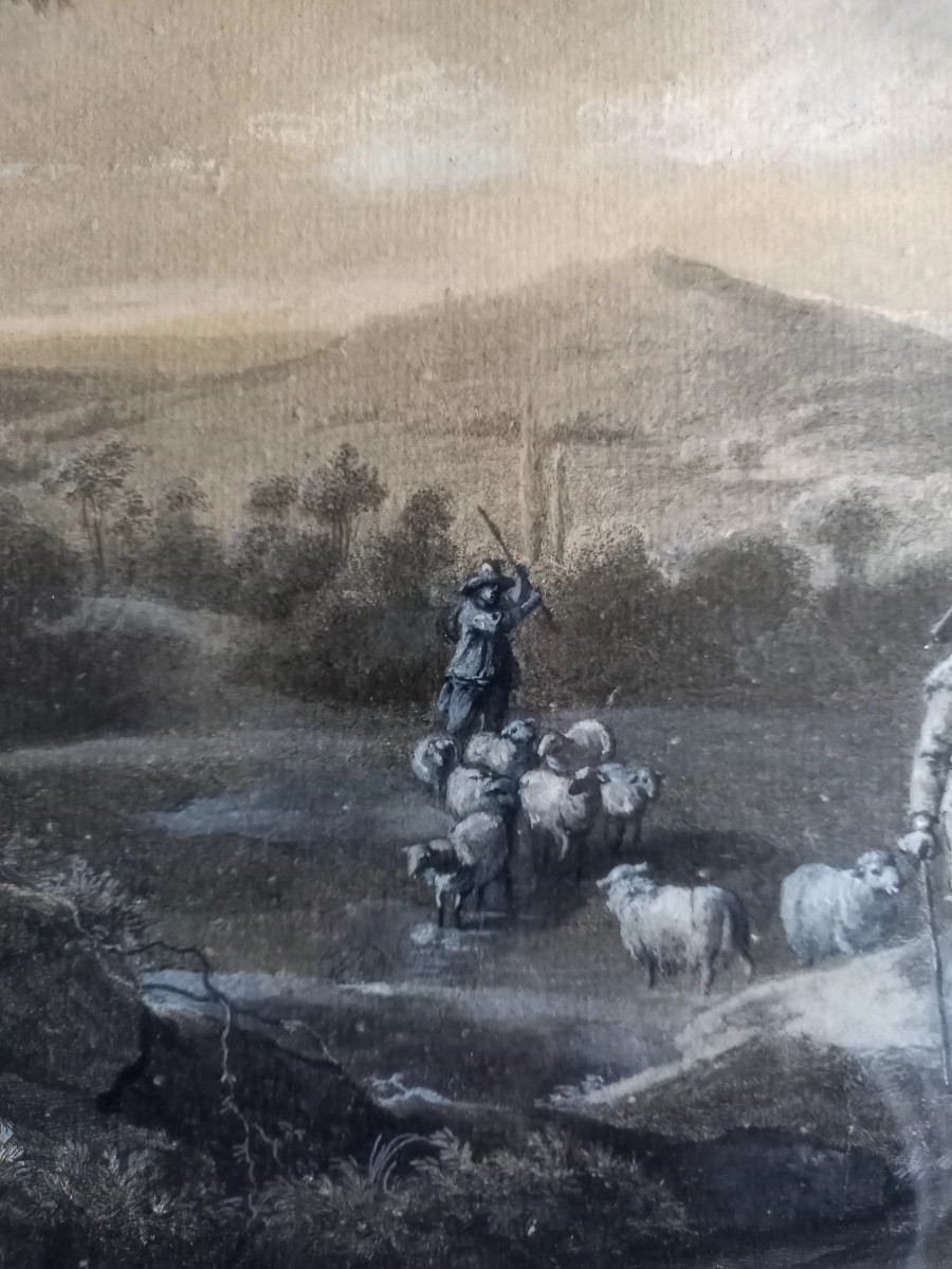 Dessin XVIIIE.  Le retour du marché -photo-2