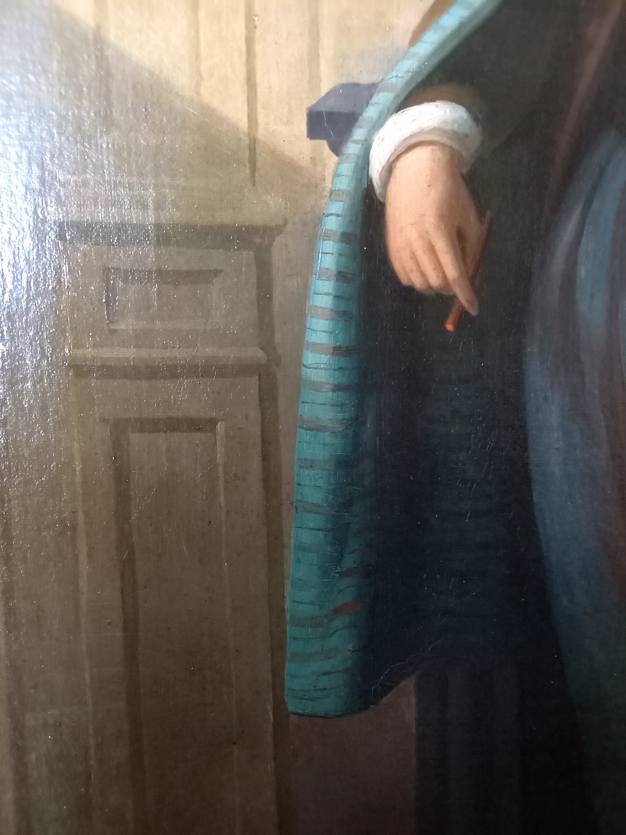 1843 ,par F.J. Flaxland . Portrait d'un étudiant -photo-2