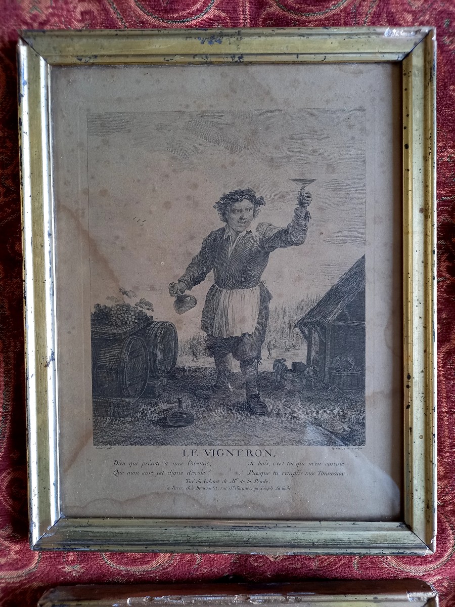 The Four Seasons, After David Teniers, Engraved In The 18th Century By Jc Levasseur -photo-1