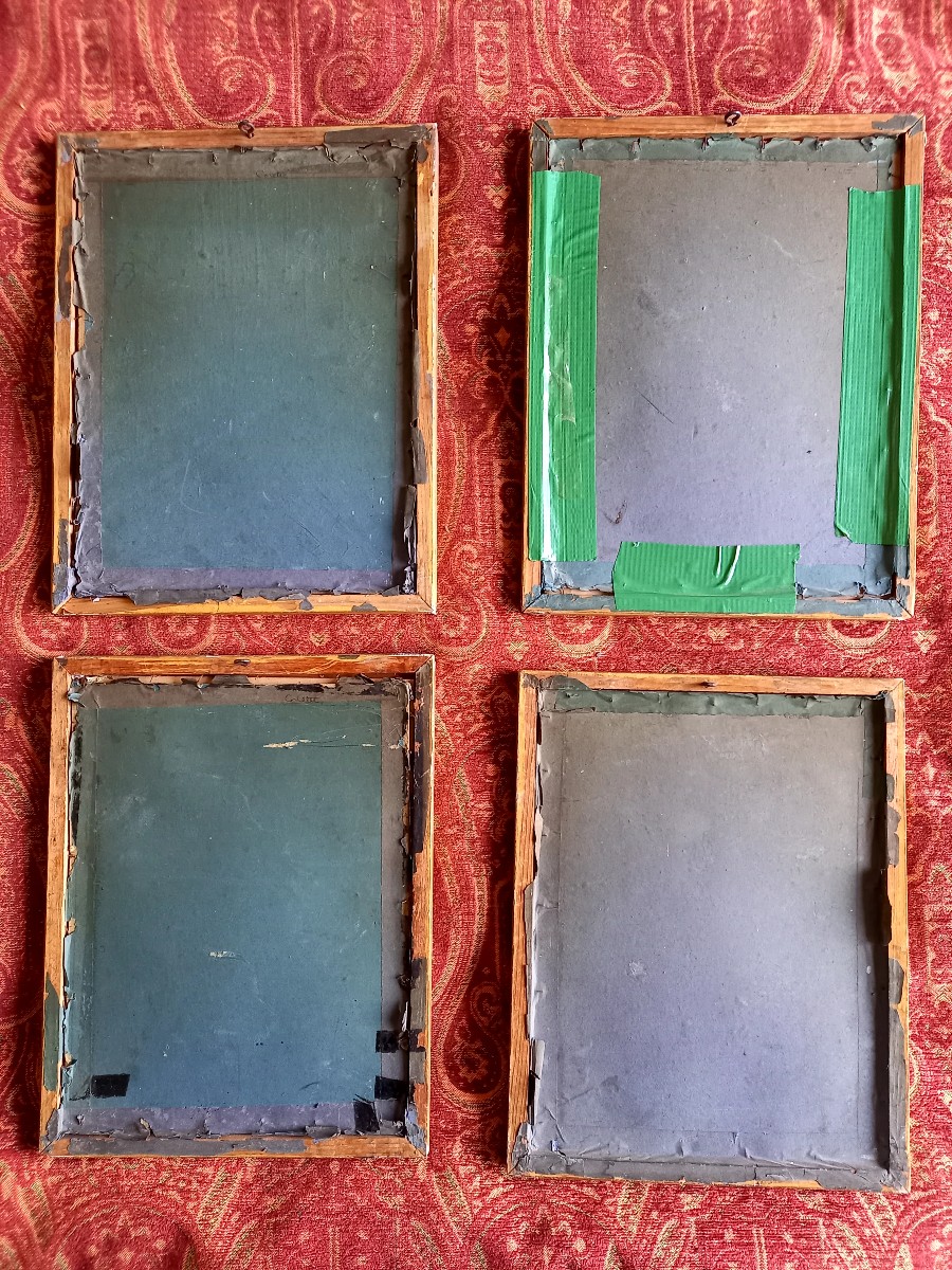 The Four Seasons, After David Teniers, Engraved In The 18th Century By Jc Levasseur -photo-2