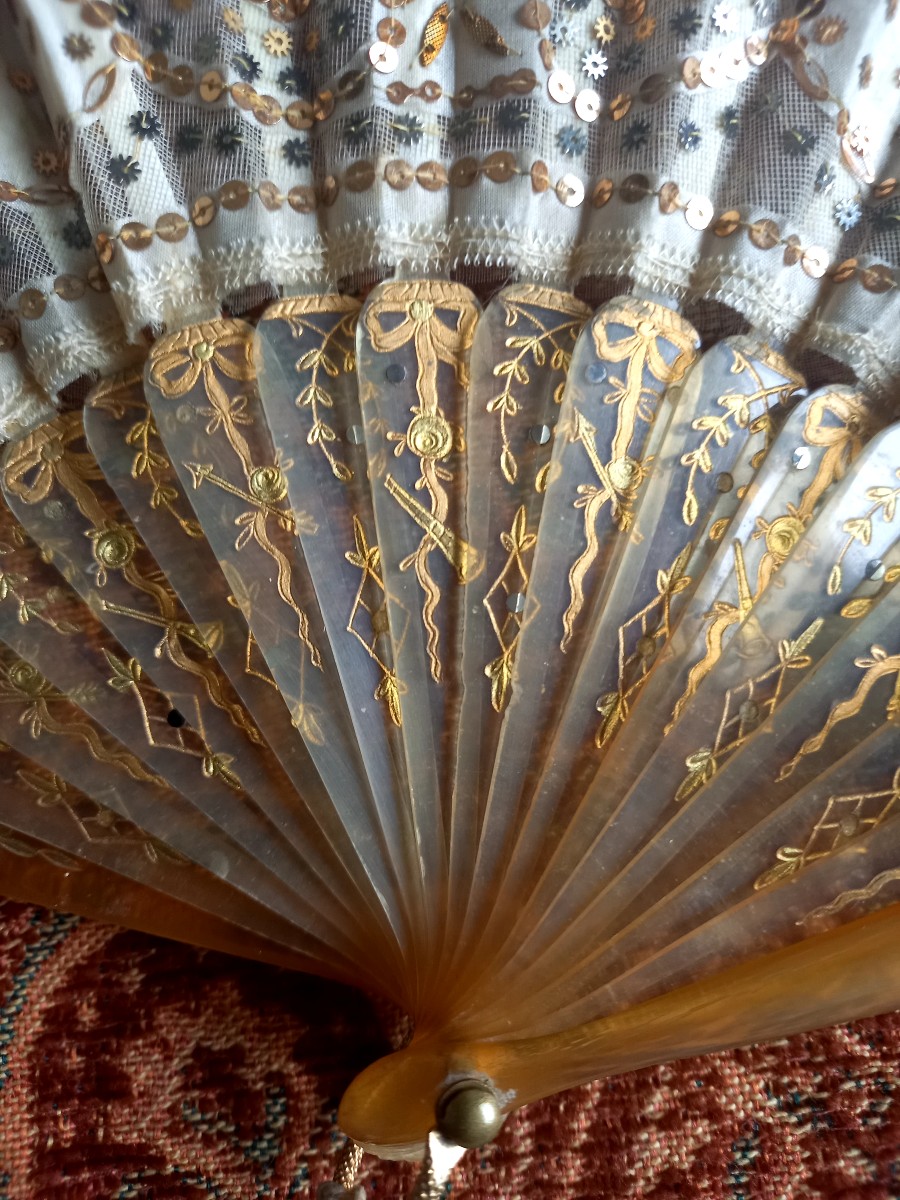 Circa 1900. Fan From The Casset Company In Lyon-photo-4