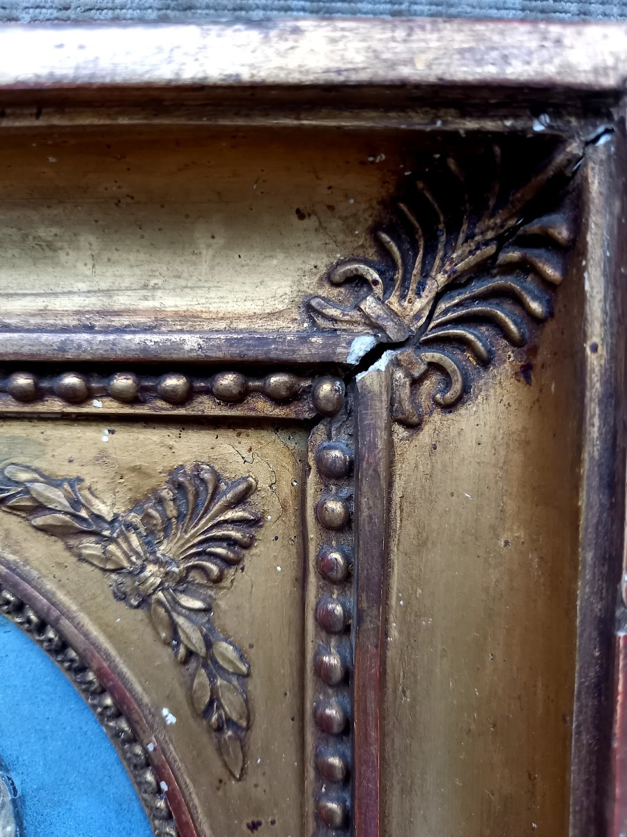 Italy, Early 19th Century. The Three Graces Painted On Slate. -photo-1