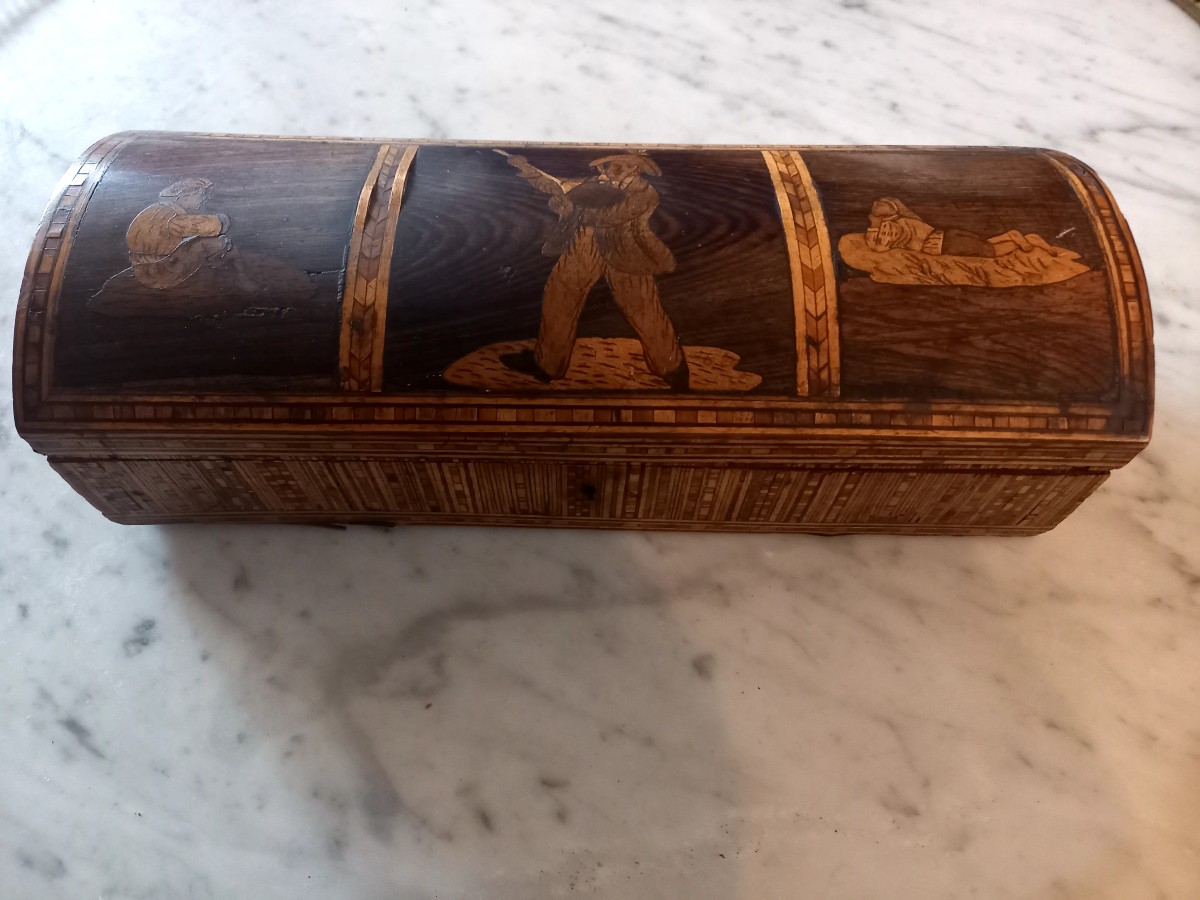 Naples, Circa 1830. Marquetry Box. Souvenir Of The Grand Tour-photo-2