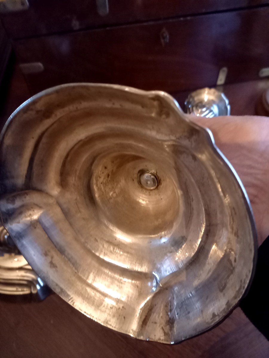 Pair Of 18th-century Silver-plated Metal Candlesticks -photo-1