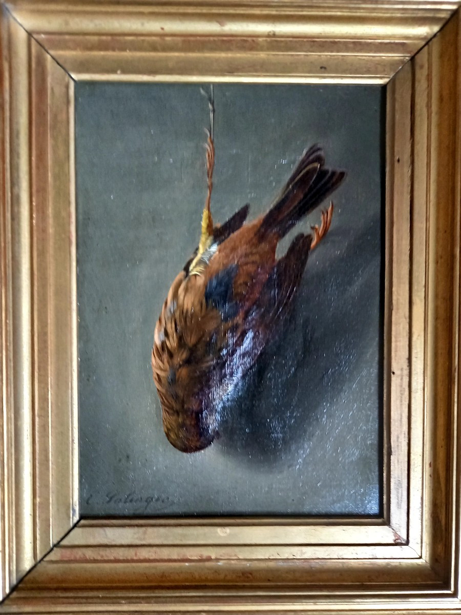 E. Salingre. The Partridge Put To Hang
