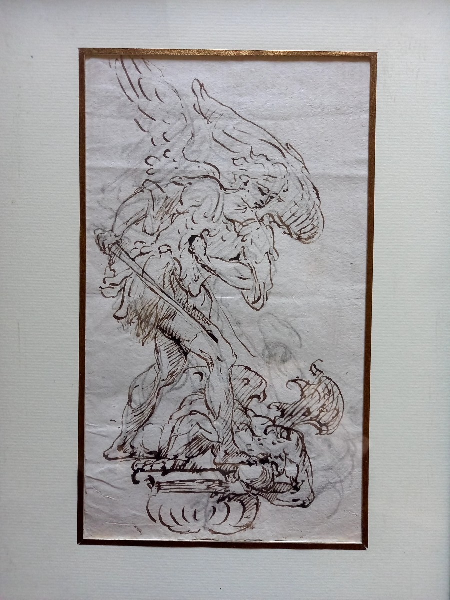 Italy, Mid-18th Century. Saint Michael Slaying The Dragon -photo-2