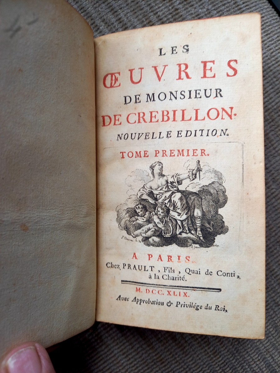 Édition de 1749 : Œuvre de Mr de  Crebillon  père  en trois volumes  -photo-3