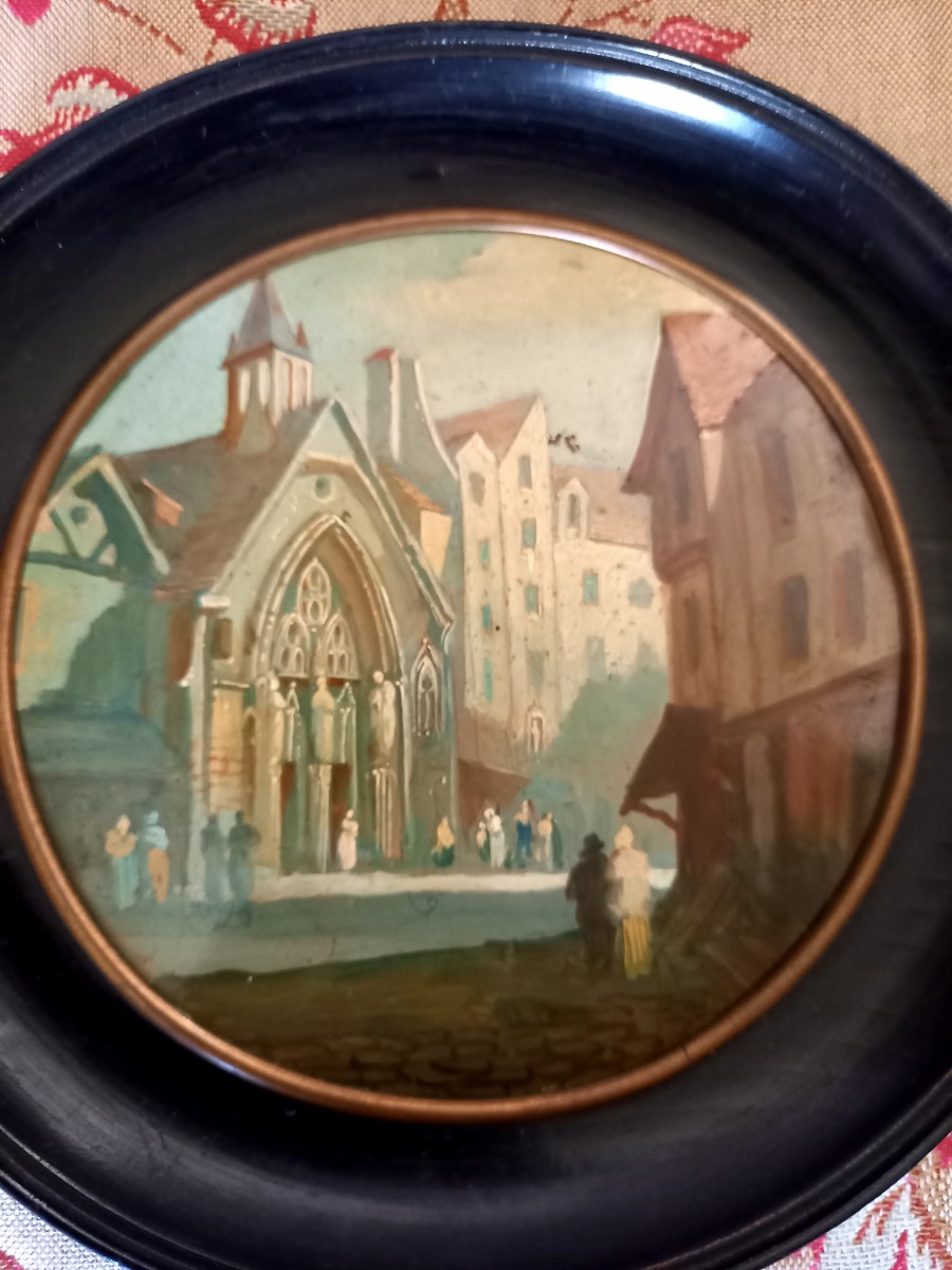 Pair Of 19th-century Miniature City Views -photo-1