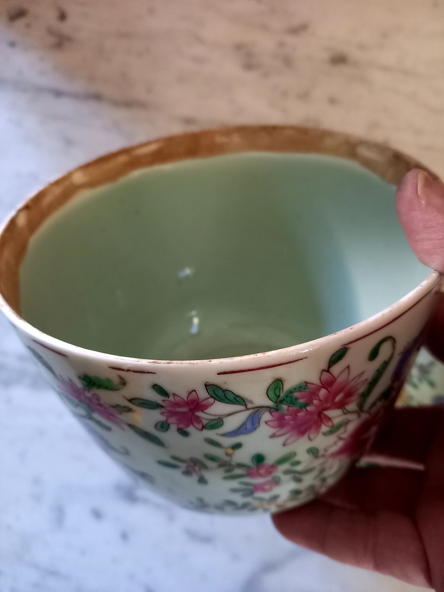 Chine XIXe   pot couvert dans le style la famille rose -photo-1