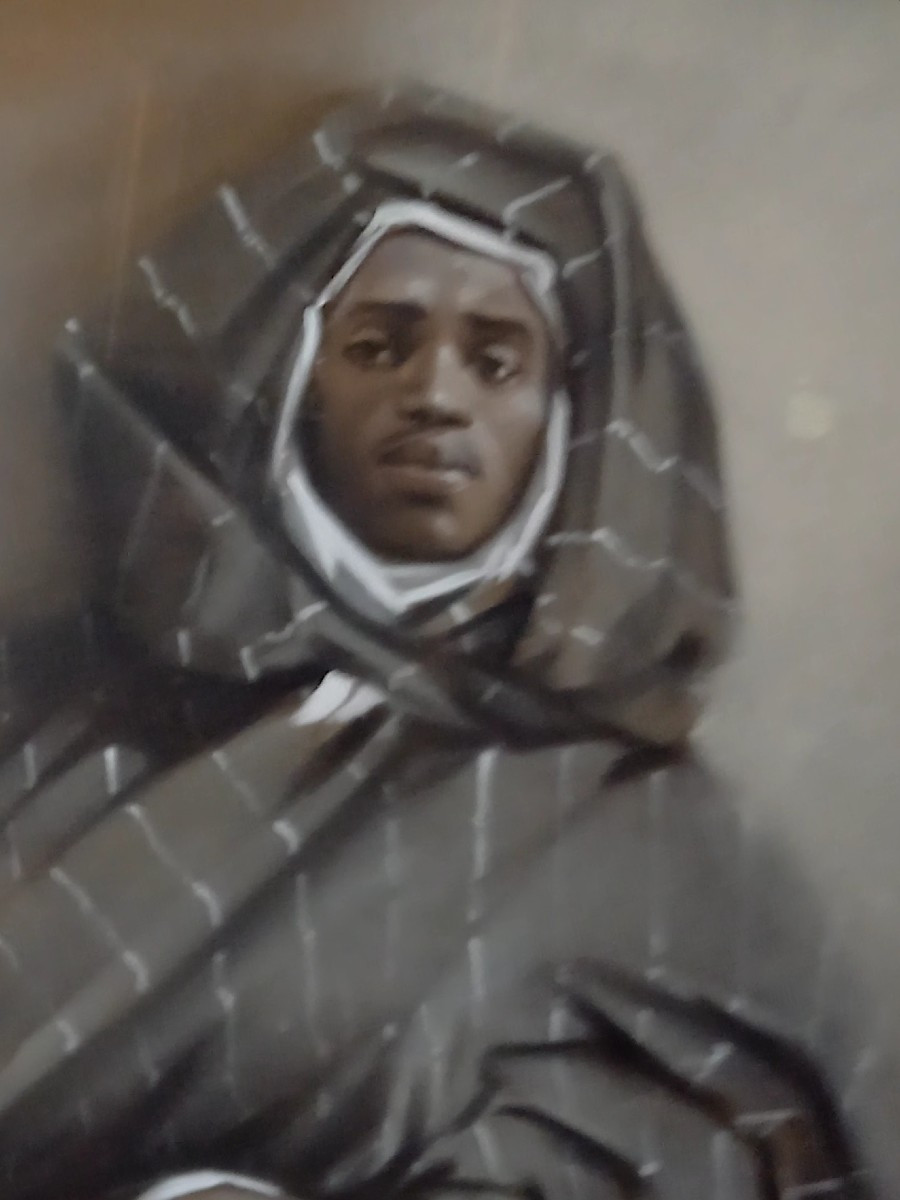 Francois Sasmayoux. Large Orientalist Pastel Titled: At Mogador-photo-2