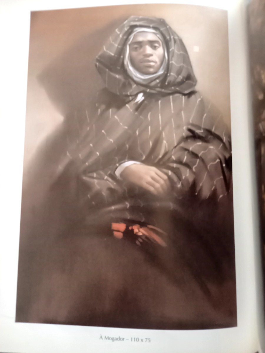 Francois Sasmayoux. Large Orientalist Pastel Titled: At Mogador-photo-5