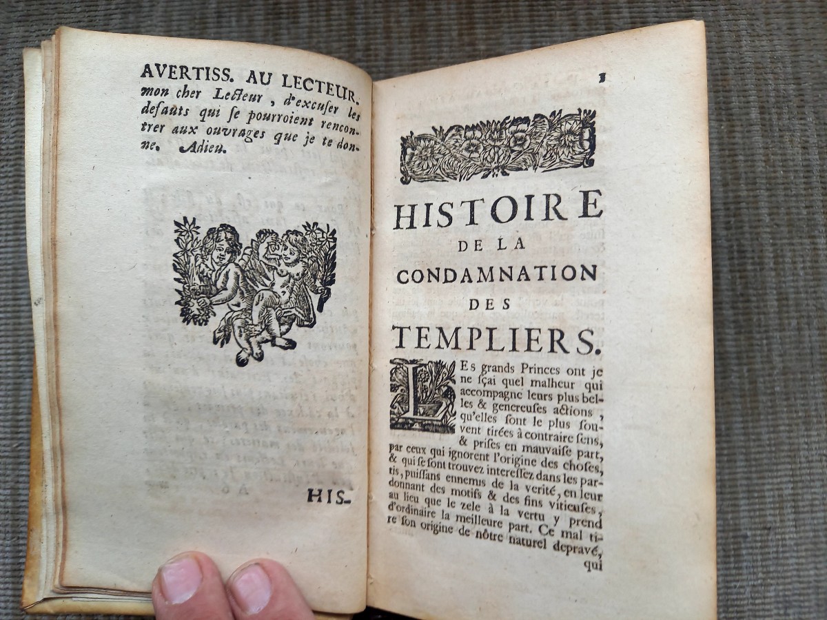1700 Edition. History Of The Condemnation Of The Templars And The Avignon Schism -photo-1