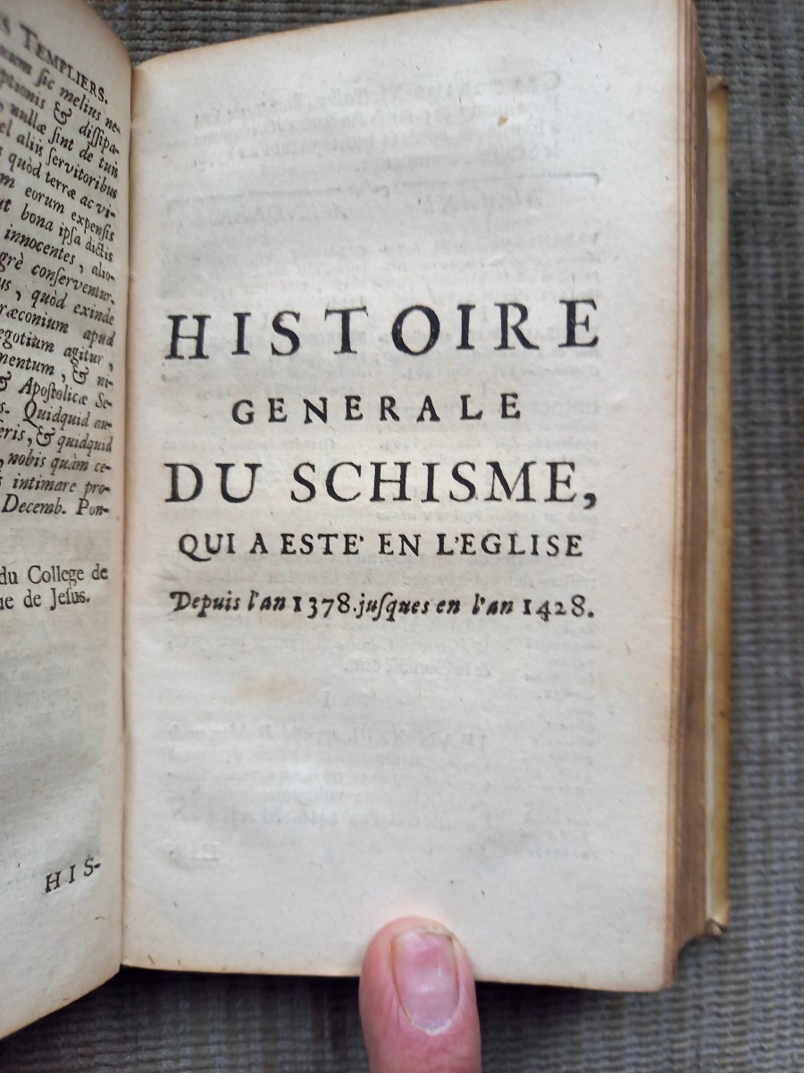 1700 Edition. History Of The Condemnation Of The Templars And The Avignon Schism -photo-3