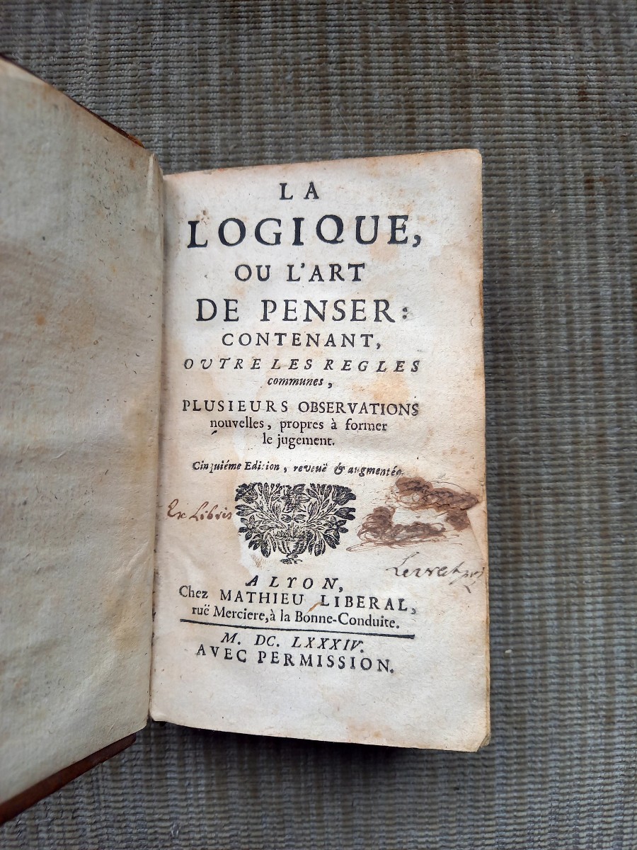   1682 . La logique  ou l'art de penser -photo-3