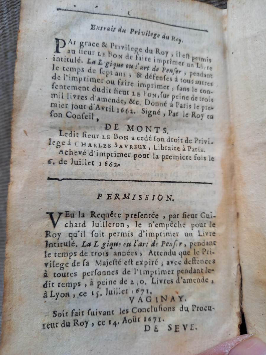   1682 . La logique  ou l'art de penser -photo-5