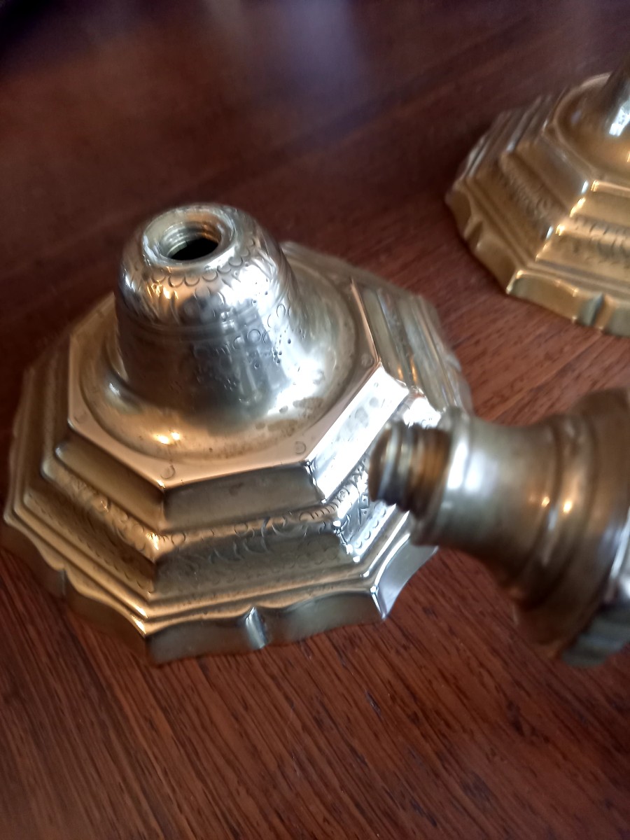 Pair Of Louis XIV Candlesticks  -photo-3