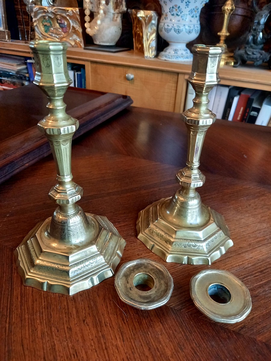Pair Of Louis XIV Candlesticks  -photo-4