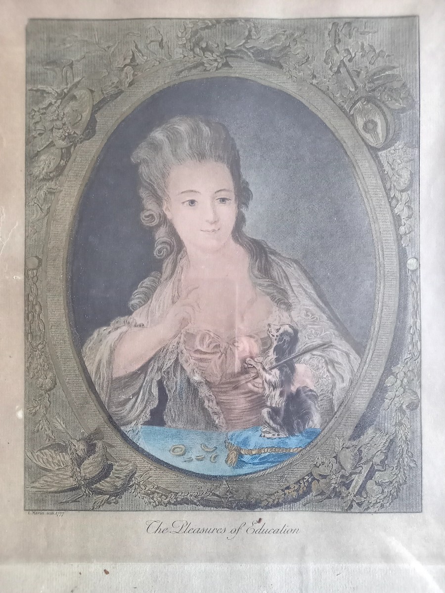Louis Marin. 1777. The Pleasure Of Education. Late 18th-century Frame. -photo-2