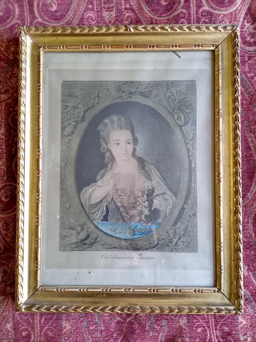 Louis Marin. 1777. The Pleasure Of Education. Late 18th-century Frame. 