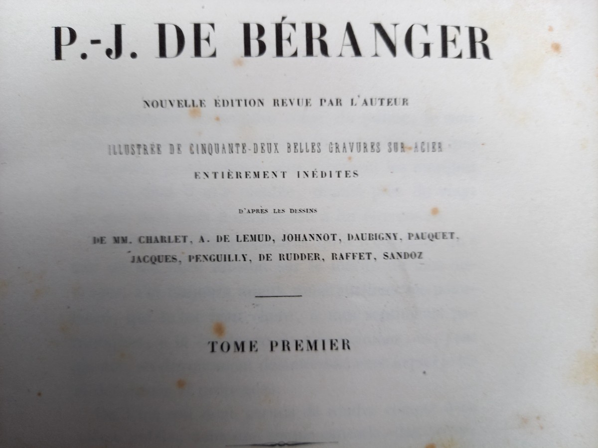 Bérenger. Complete Works In Two Volumes. 1847-photo-3