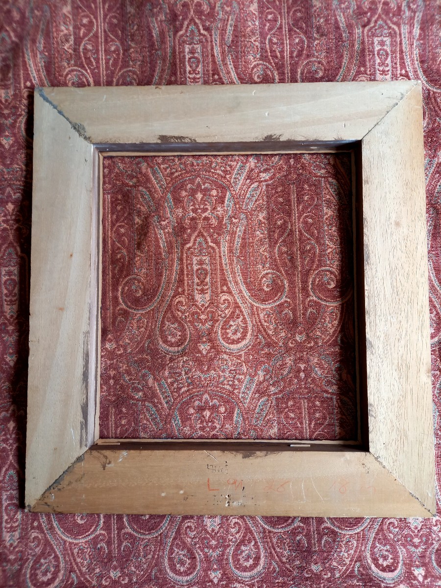 Cadre en marqueterie de paille -photo-1