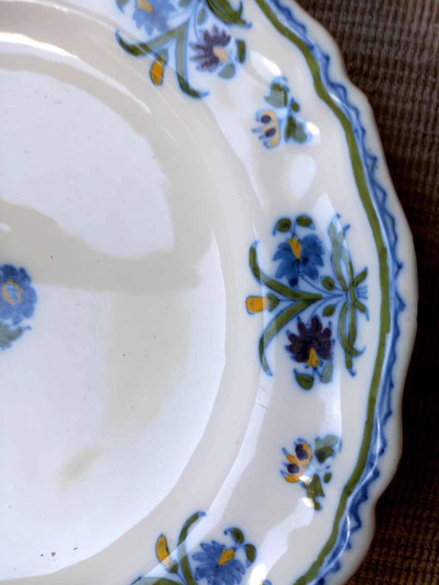 Plate In Faience De Moustiers XVIIIe-photo-3