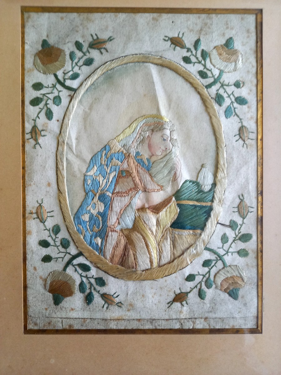 Double-sided Embroidery Early 19th Century-photo-4