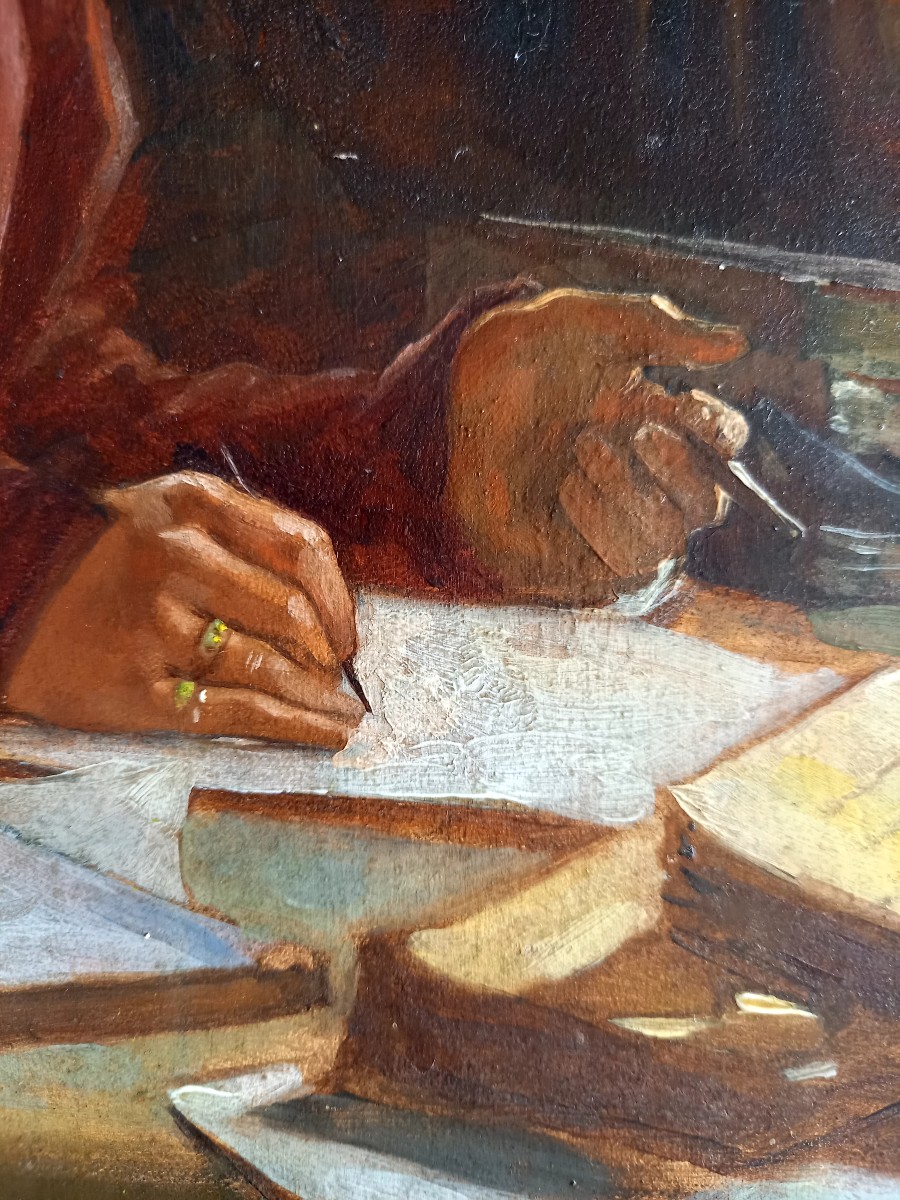 André Marchand.  1898 . Portrait de Paul Reboux à sa table de travail -photo-4