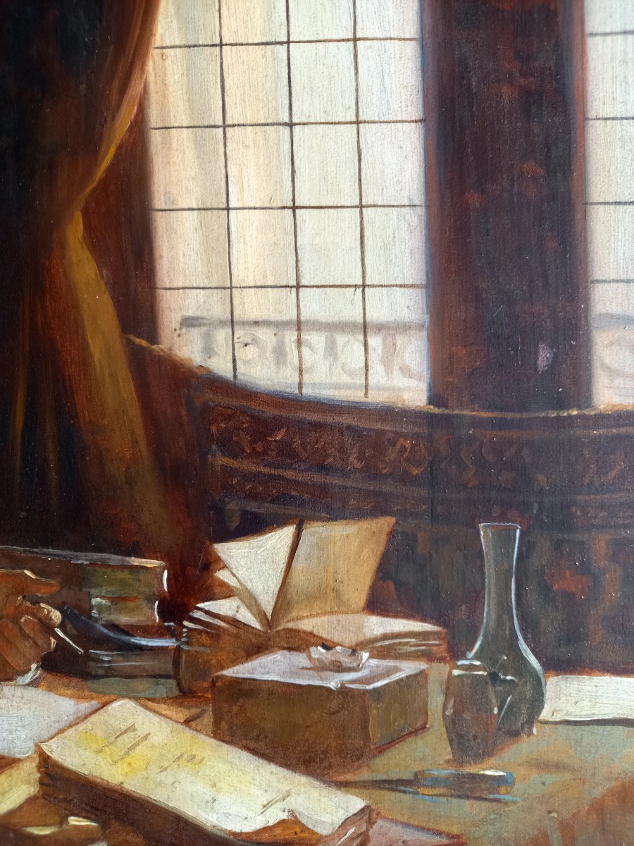 André Marchand.  1898 . Portrait de Paul Reboux à sa table de travail -photo-6