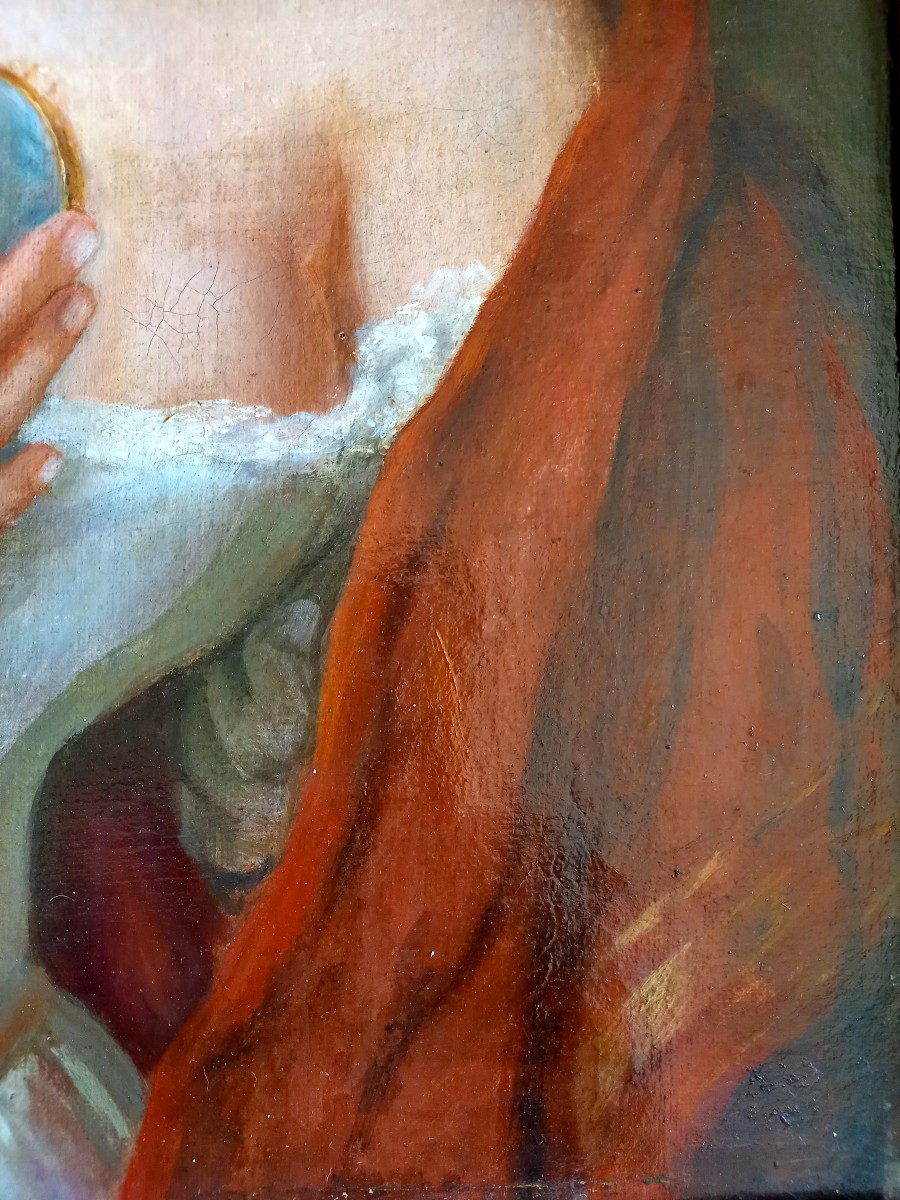Caroline Swagers Painter.  1835 . Portrait Of An Elegant Young Woman-photo-2