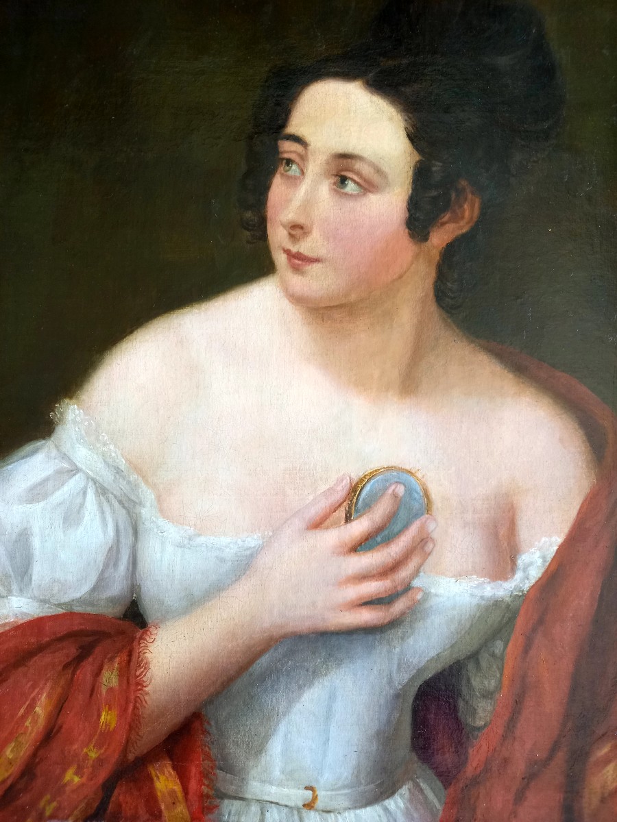 Caroline Swagers Painter.  1835 . Portrait Of An Elegant Young Woman