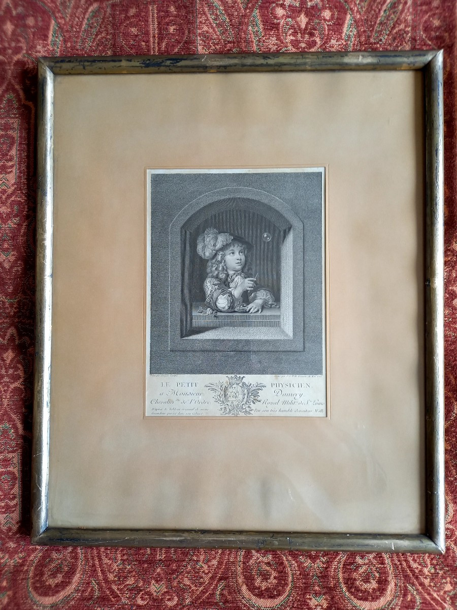 The Little Physicist. 17th Century Engraving-photo-2