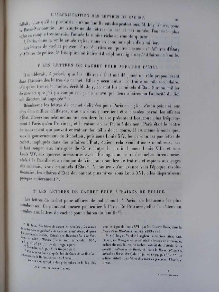 Franz Funck-brentano. 1903. Les Lettres De Cachet à Paris-photo-5
