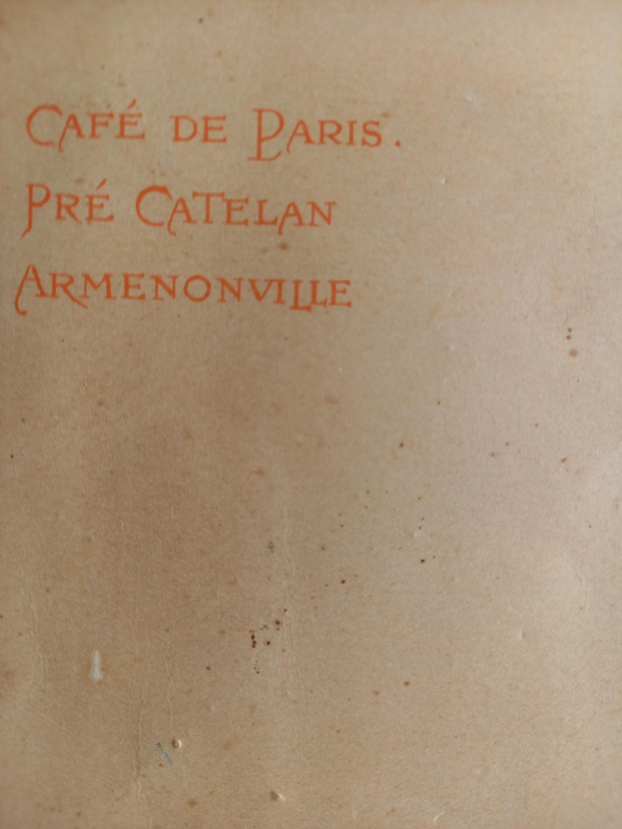 Vers 1900 . Le Pré Catelan.  Quatre Menus illustré par Georges Redon encadré -photo-5