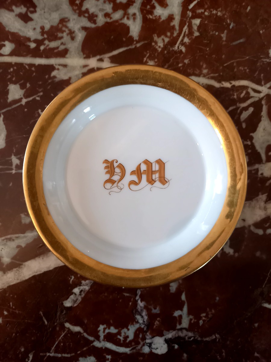 Manufacture Nast, Paris.  Vers 1830 . Tasse à café monogrammée -photo-3