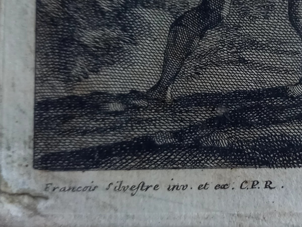 Fin XVIIE  François Silvestre . Frontispice encadré -photo-2