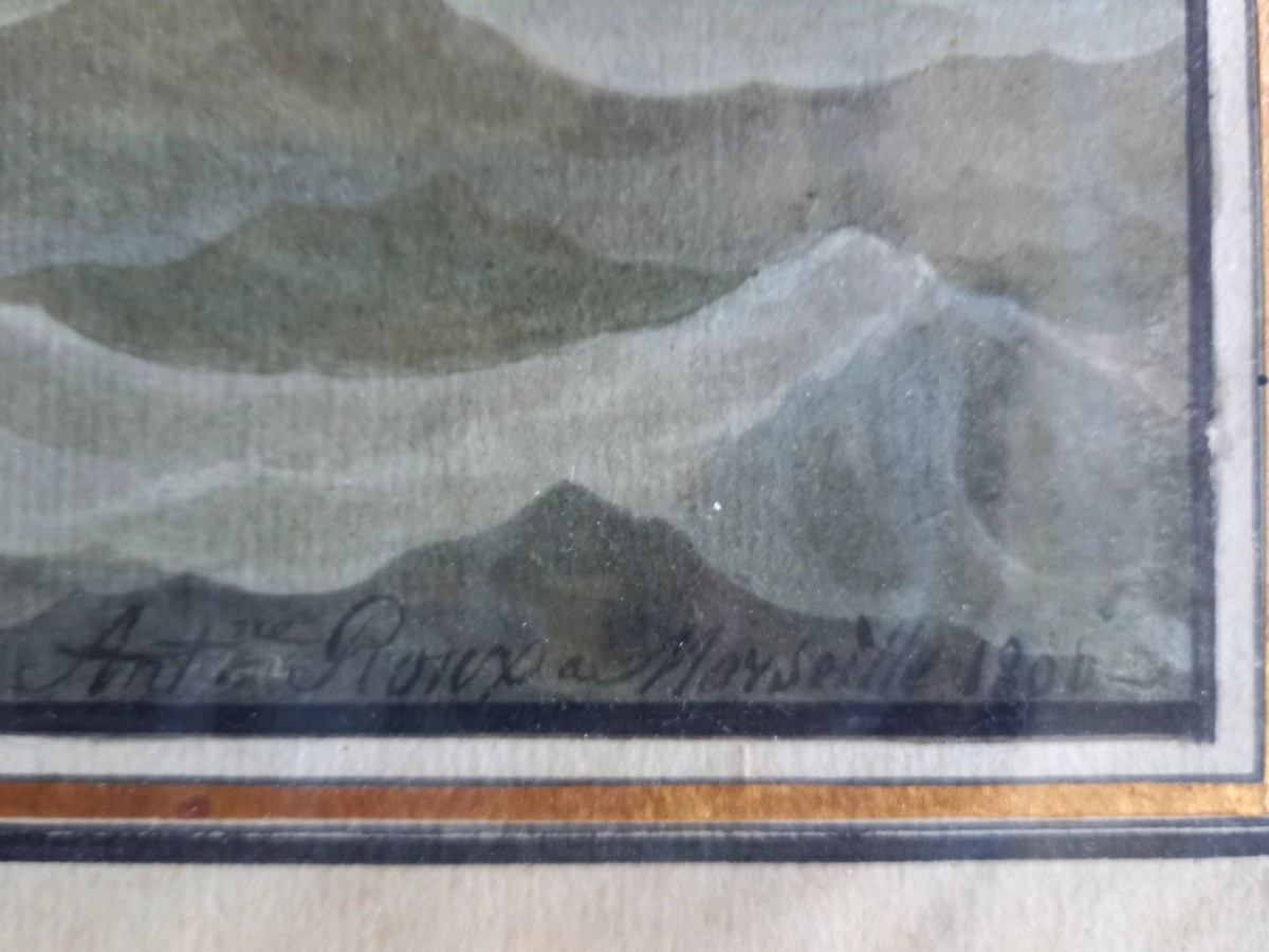 Marseille. 1806 . Joseph Antoine Roux . Portrait Of A Tartane In Rough Seas-photo-4