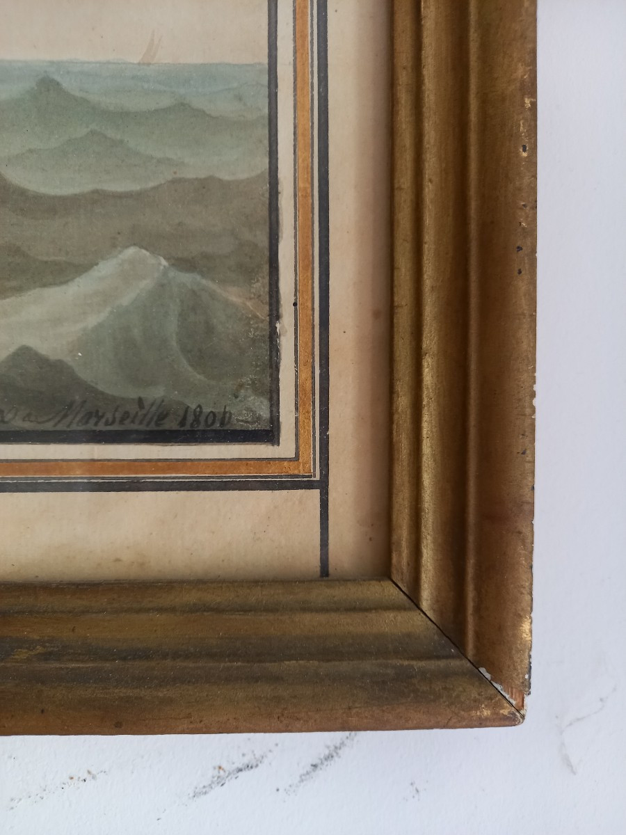Marseille. 1806 . Joseph Antoine Roux . Portrait Of A Tartane In Rough Seas-photo-6