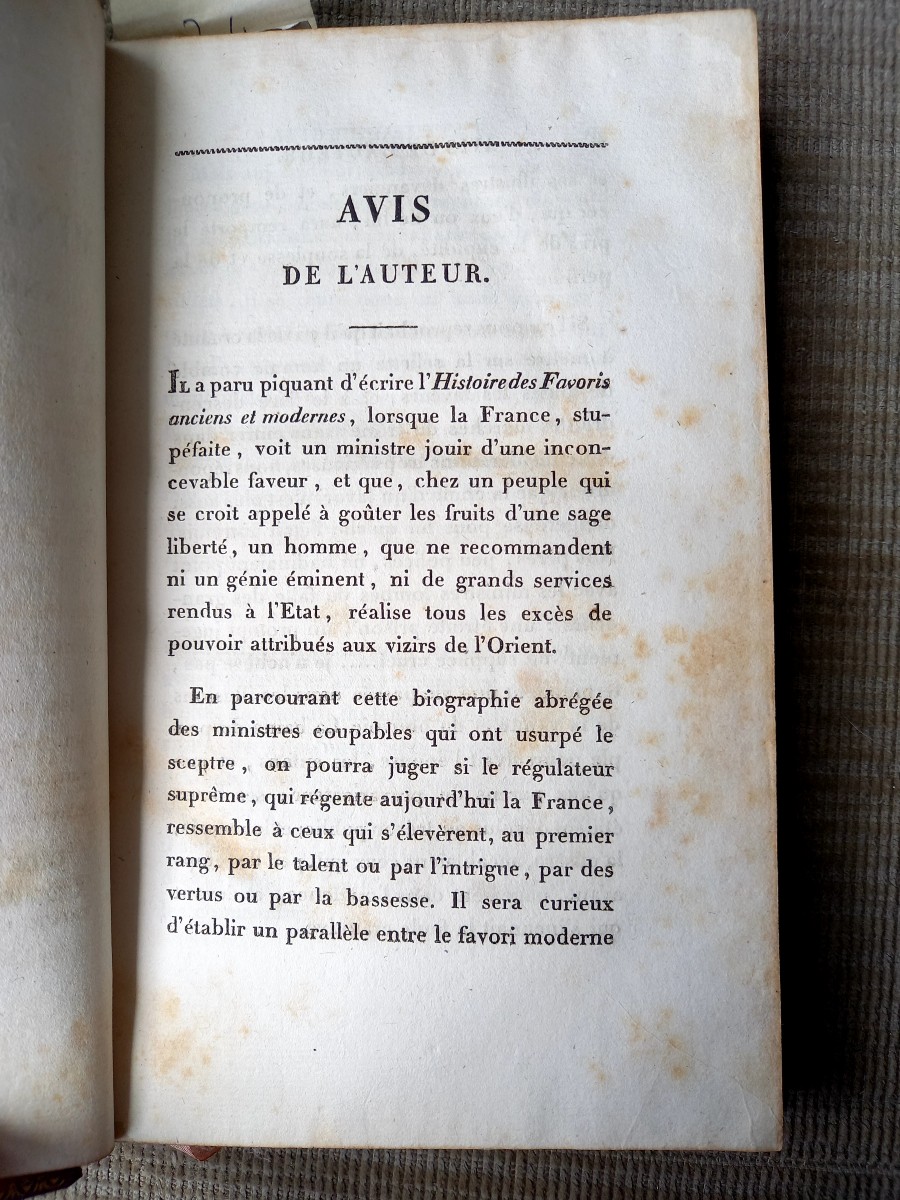 Paris. 1820. Histoire des ministres favoris, anciens et modernes -photo-4