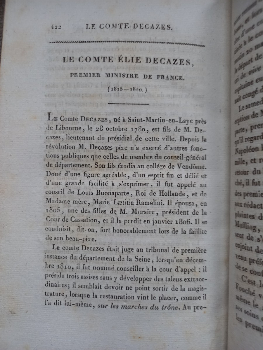 Paris. 1820. Histoire des ministres favoris, anciens et modernes -photo-8