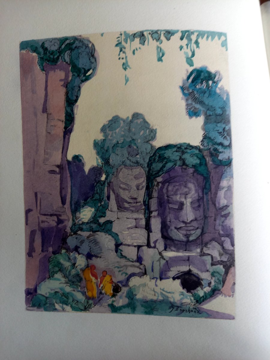 1928. Letters From Tonkin . Illustrated By Jean Bouchaud . 2 Volumes .-photo-6
