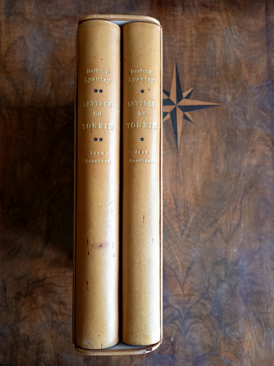 1928. Letters From Tonkin . Illustrated By Jean Bouchaud . 2 Volumes .
