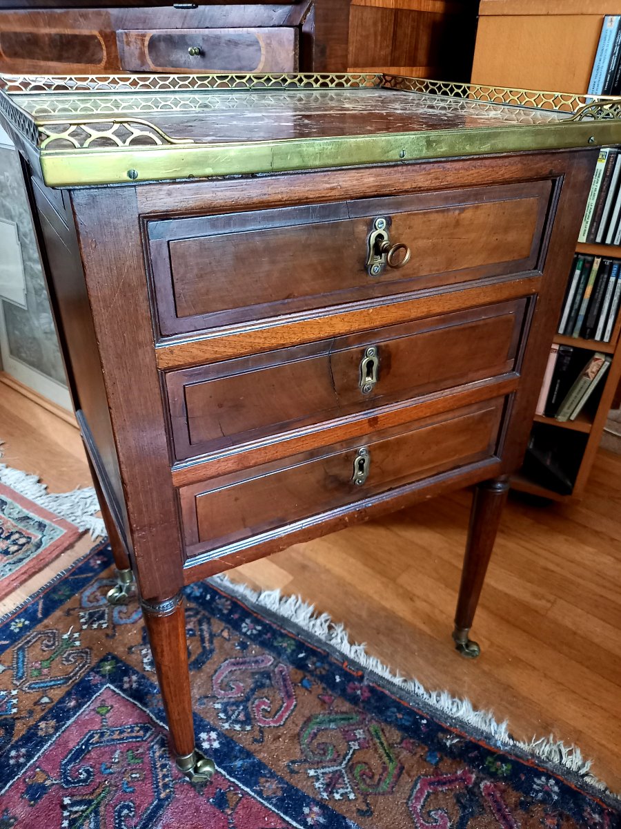 Louis XVI Period Mahogany Flying Cabinet