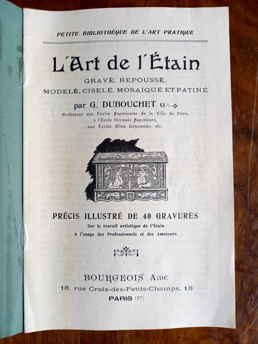 Vers 1900 . Maison Lefranc & Bourgeois.  Nécessaire de gravure sur etain-photo-4