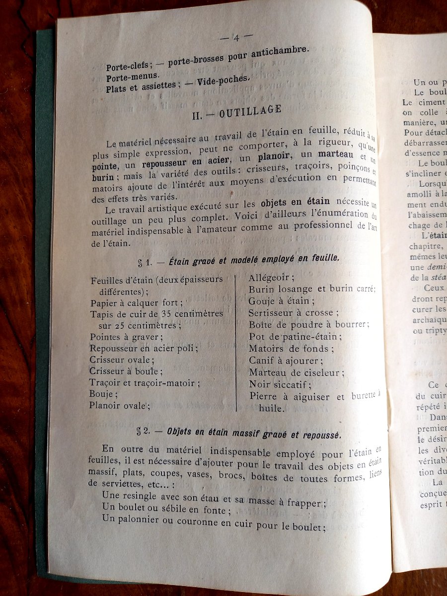 Vers 1900 . Maison Lefranc & Bourgeois.  Nécessaire de gravure sur etain-photo-8