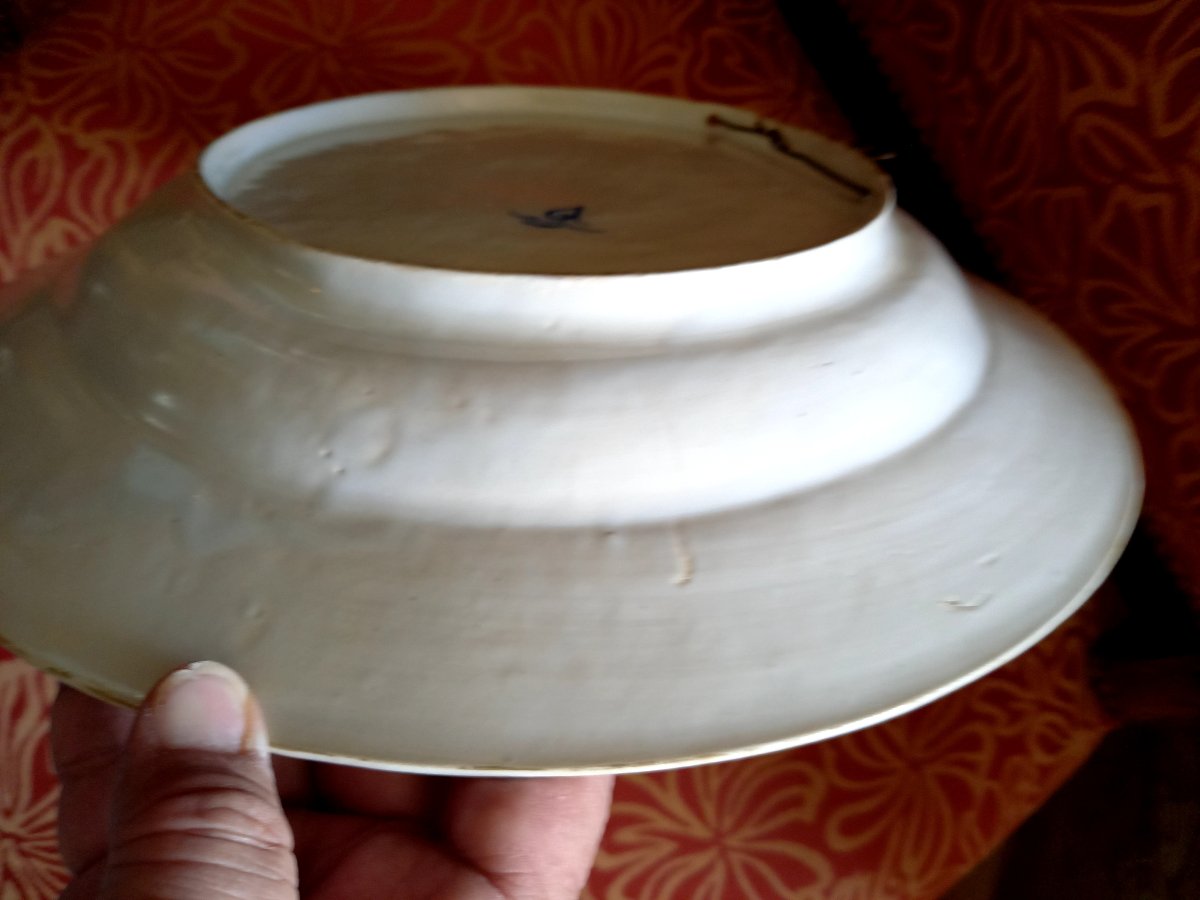 XVIIe Siecle .large Dish In  Delft Earthenware In The Style Of Chinese Kraak Porcelains.-photo-4