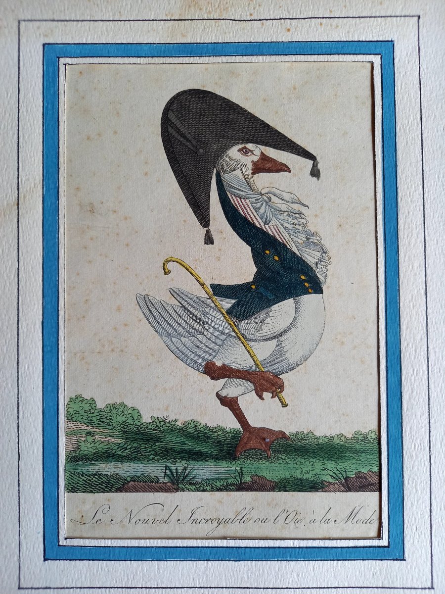 Enhanced Engraving From The Late 18th Century. *the New Incredible* Or *the Goose In Style* -photo-3
