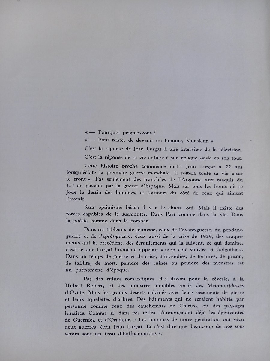 catalogue Jean Lurcat Nice 1968 et documents,  lettre de son épouse -photo-3